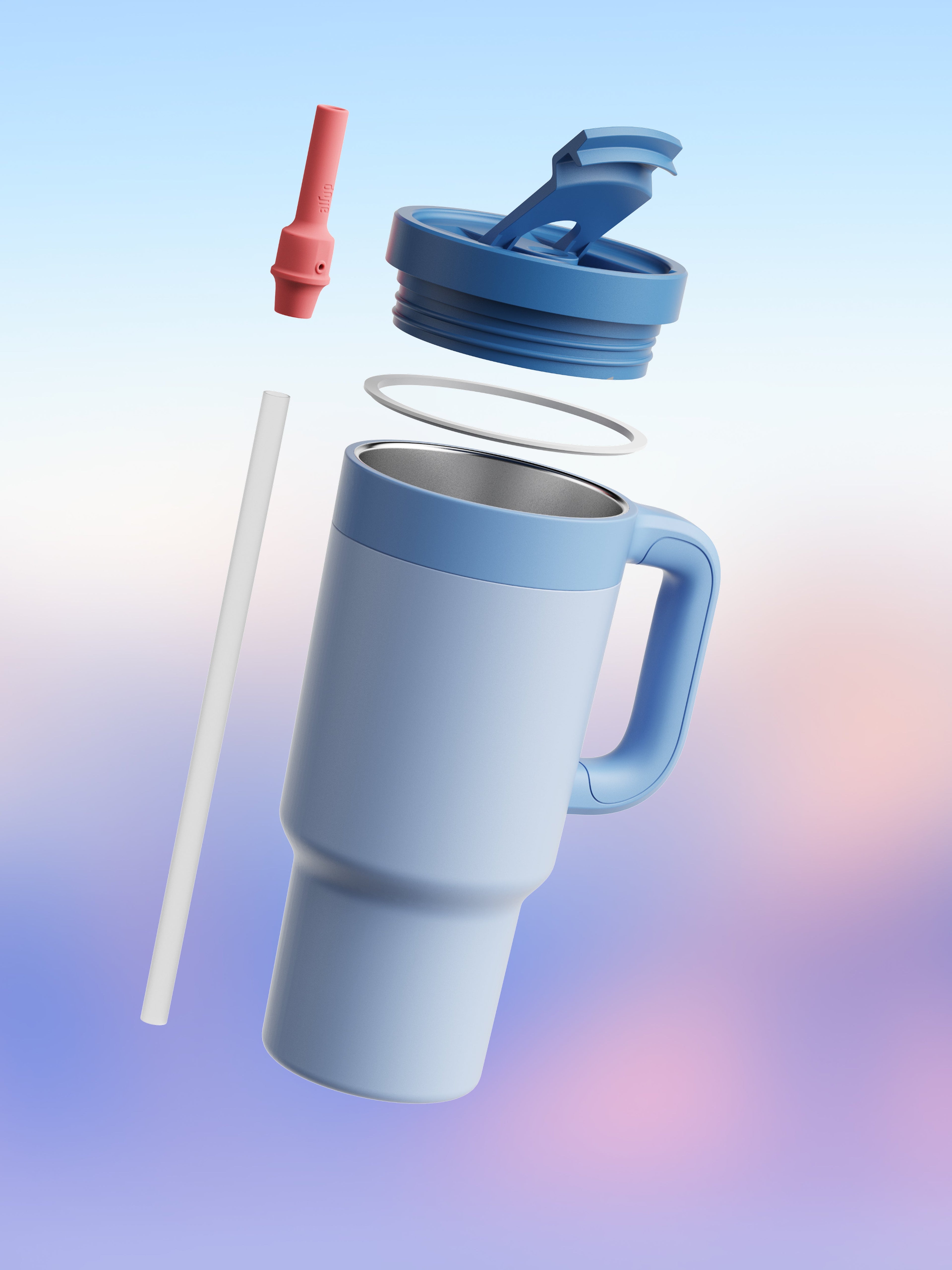 PDP - Product - Tumbler with Handle 890 ml - Dusky Blue - 150000280